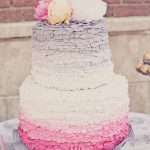 ruffled, soft-colored, ombre frosting