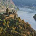 Katz Castle overlooking the Rhine in Germany