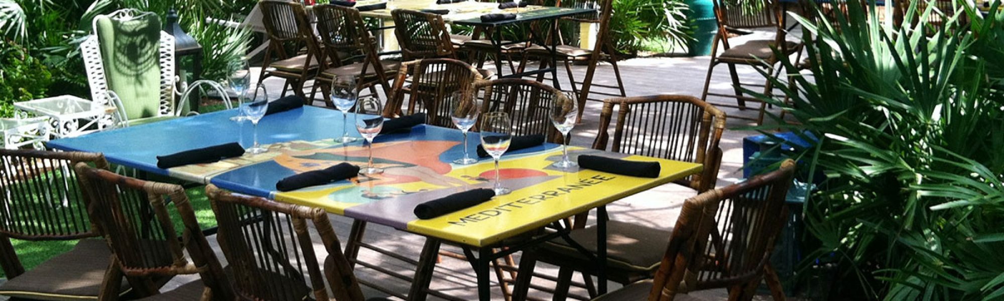W South Beach hand painted tables by Yoemir Alfonso